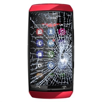 Nokia Asha 305 Pekskärm Reparation - Röd