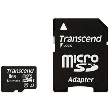 Transcend TS8GUSDHC10U1 Ultimate 600x MicroSDHC Minneskort - 8GB