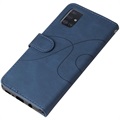 Bi-Color Series Samsung Galaxy A51 Plånboksfodral - Blå