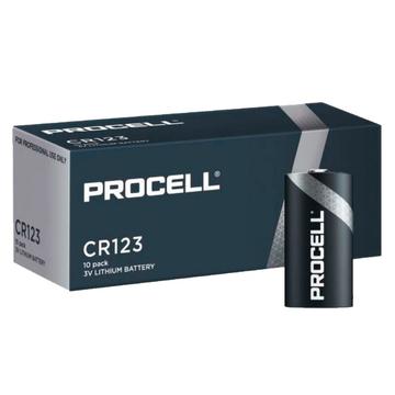 Duracell Procell CR123 alkaliska batterier 1400mAh - 10 st.