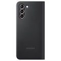 Samsung Galaxy S21 5G LED View Fodral EF-NG991PBEGEE (Bulk Tillfredsställande) - Svart