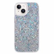iPhone 15 Plus Glitter Flakes TPU-skal