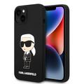 iPhone 15 Karl Lagerfeld Ikonik Silikonskal - Svart