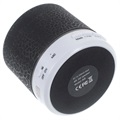 Mini Bluetooth Högtalare med Mikrofon & LED Ljus A9 - Sprucket Svart