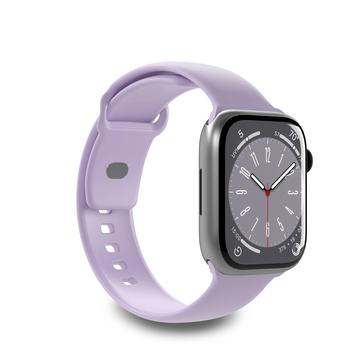 Apple Watch Series Ultra 2/Ultra/9/8/SE (2022)/7/SE/6/5/4/3/2/1 Puro Icon Silikonarmband - 49mm/45mm/44mm/42mm - Lavendel