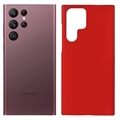 Samsung Galaxy S22 Ultra 5G Gummerat Plastskal - Röd
