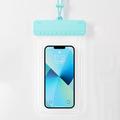 Vattentätt fodral för smartphone med glidmekanism - 7.2" - Blå