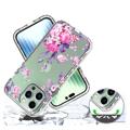 Sweet Armor Series iPhone 14 Pro Max Hybrid Skal - Rosa Blommor