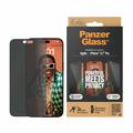 iPhone 15 Pro Max PanzerGlass Ultra-Wide Fit Privacy EasyAligner Skärmskydd - 9H - Svart Kant