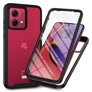 Motorola Moto G84 360 Skydds Skal - Svart / Klar