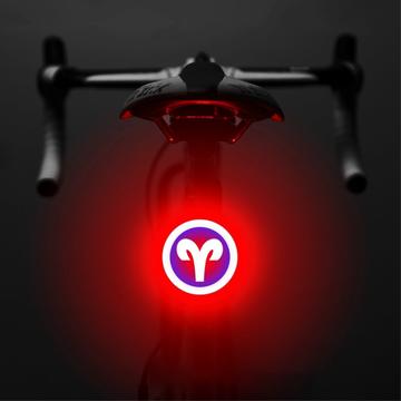 3664 Kreativ baklykta för cykel IPX2 vattentät liten LED-lampa för cykel med USB-laddning för utomhuscykling