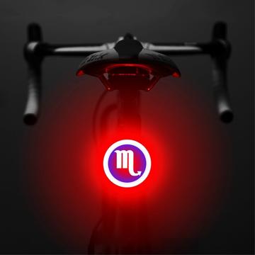 3664 Kreativ baklykta för cykel IPX2 vattentät liten LED-lampa för cykel med USB-laddning för utomhuscykling - Scorpio