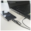 4smarts ComboCord CL USB-C / USB-C och Lightning Kabel - 1.5m - Svart