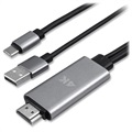 4smarts USB-C / HDMI 4K UHD Kabel Adapter - 1.8m - Svart