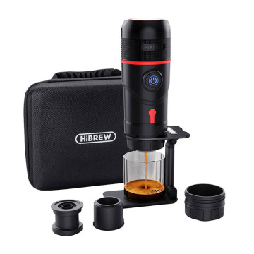 HiBREW H4-premium Bärbar kaffebryggare 3-i-1 med fodral 80W