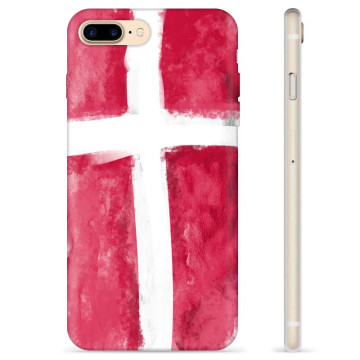 iPhone 7 Plus / iPhone 8 Plus TPU-skal - Dansk Flagga