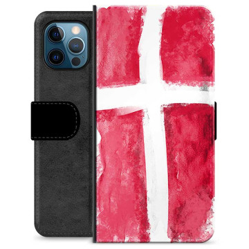 iPhone 12 Pro Premium Plånboksfodral - Dansk Flagga