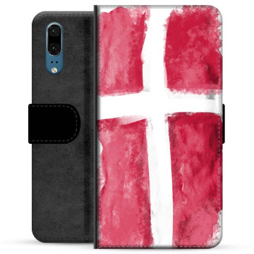 Huawei P20 Premium Plånboksfodral - Dansk Flagga