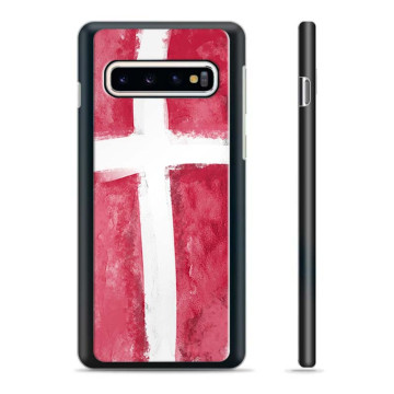 Samsung Galaxy S10+ Skyddsskal - Dansk Flagga