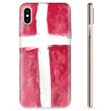 iPhone X / iPhone XS TPU-skal - Dansk Flagga