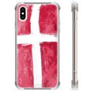 iPhone X / iPhone XS Hybridskal - Dansk Flagga