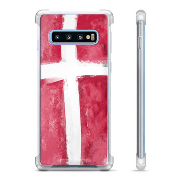 Samsung Galaxy S10+ Hybridskal - Dansk Flagga