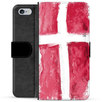 iPhone 6 / 6S Premium Plånboksfodral - Dansk Flagga