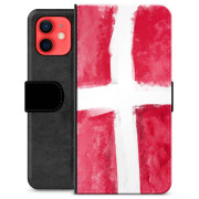 iPhone 12 mini Premium Plånboksfodral - Dansk Flagga