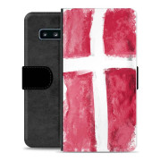 Samsung Galaxy S10+ Premium Plånboksfodral - Dansk Flagga