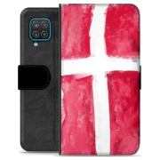 Samsung Galaxy A12 Premium Plånboksfodral - Dansk Flagga