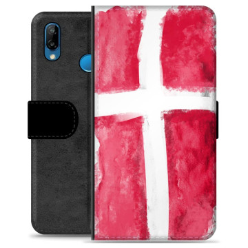 Huawei P20 Lite Premium Plånboksfodral - Dansk Flagga