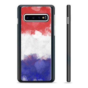 Samsung Galaxy S10+ Skyddsskal - Fransk Flagga