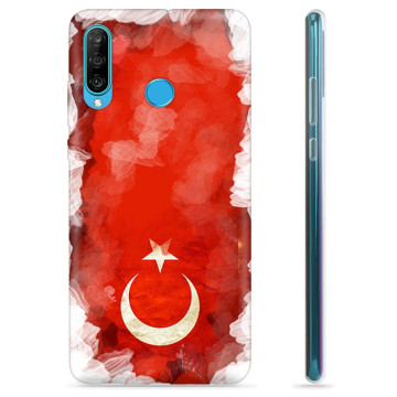 Huawei P30 Lite TPU-skal - Turkisk Flagga