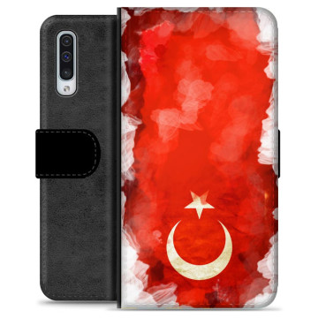 Samsung Galaxy A50 Premium Plånboksfodral - Turkisk Flagga