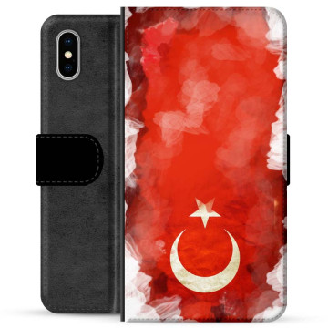 iPhone X / iPhone XS Premium Plånboksfodral - Turkisk Flagga