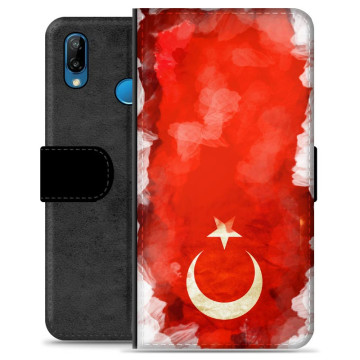 Huawei P20 Lite Premium Plånboksfodral - Turkisk Flagga