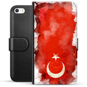 iPhone 5/5S/SE Premium Plånboksfodral - Turkisk Flagga