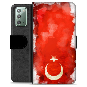 Samsung Galaxy Note20 Premium Plånboksfodral - Turkisk Flagga