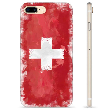 iPhone 7 Plus / iPhone 8 Plus TPU-skal - Schweizisk Flagga