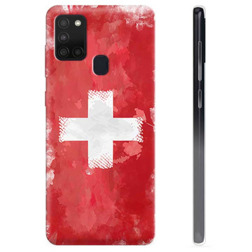 Samsung Galaxy A21s TPU-skal - Schweizisk Flagga