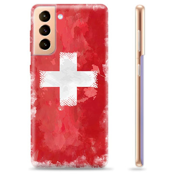 Samsung Galaxy S21+ 5G TPU-skal - Schweizisk Flagga