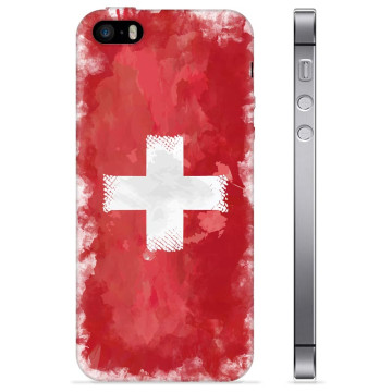 iPhone 5/5S/SE TPU-skal - Schweiziska Flaggan