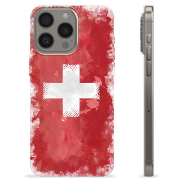 iPhone 15 Pro Max TPU-skal - Schweizisk Flagga