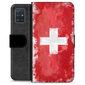 Samsung Galaxy A51 Premium Plånboksfodral - Schweizisk Flagga