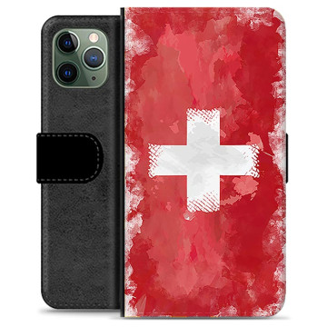 iPhone 11 Pro Premium-flipfodral - Schweizisk Flagga