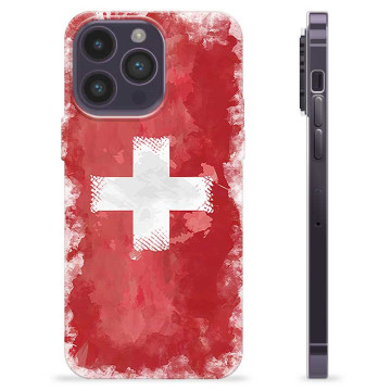 iPhone 14 Pro Max TPU-skal - Schweizisk Flagga