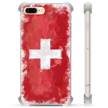 iPhone 7 Plus / iPhone 8 Plus Hybridskal - Schweizisk Flagga