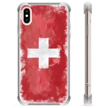 iPhone X / iPhone XS Hybridskal - Schweizisk Flagga