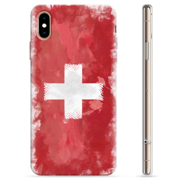 iPhone XS Max TPU-skal - Schweizisk Flagga