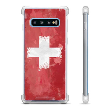 Samsung Galaxy S10+ Hybridskal - Schweizisk Flagga